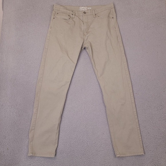 Signature Levi's Strauss Jeans Men's 36x32 Brown‎ Tan Tapered Leg Denim Workwear - Picture 1 of 13